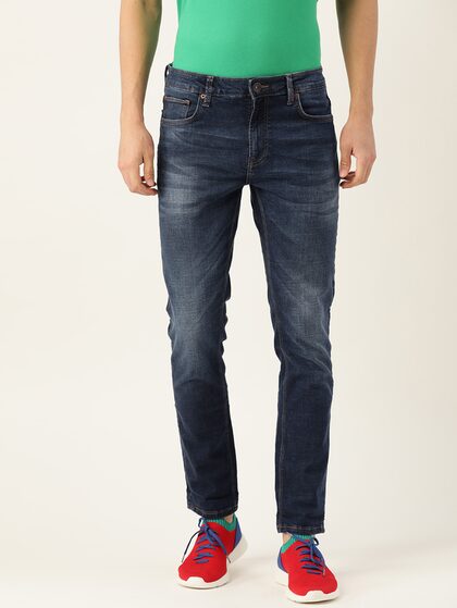 Clean Jeans Blue Jeans Of Mid United | Colors Stretchable Fit Myntra Carrot Benetton Buy for - Look Men Men 12940860 Rise