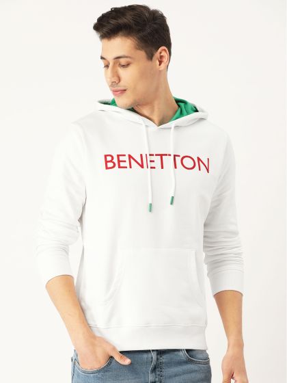 Buy United Colors Of Benetton Men Black Printed Cotton Sweatshirt