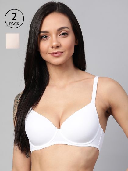 Buy Marks & Spencer Padded Non Wired Full Coverage Super Support Bra -  Black Mix at Rs.1099 online
