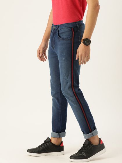 Jeans with side stripe myntra sales