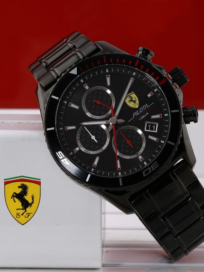 Buy SCUDERIA FERRARI Men Black Red RACE DAY Analogue Watch