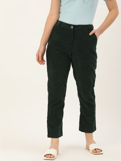 ESPRIT  Cropped wide leg corduroy trousers at our online shop