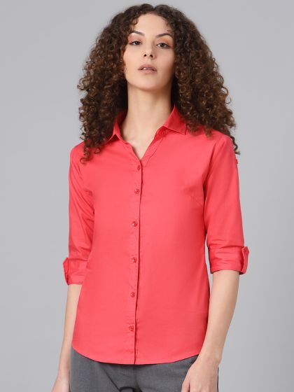 Park avenue women's sales solid formal shirt