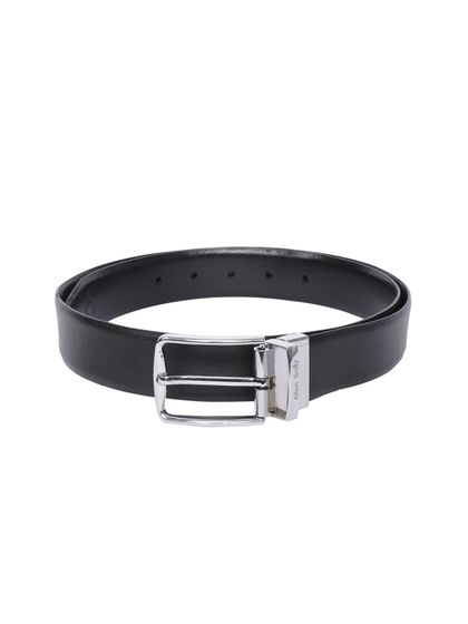 Buy Carlton London Men Black Leather 