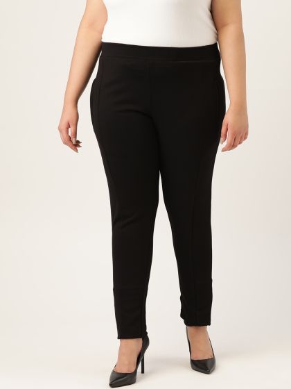 plus size black treggings