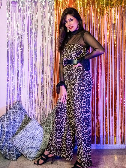 Purple and discount black jumpsuit
