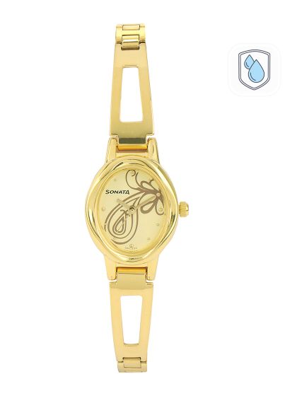 Buy Sonata Women Gold Toned Analogue Watch NK8111YM01 Watches
