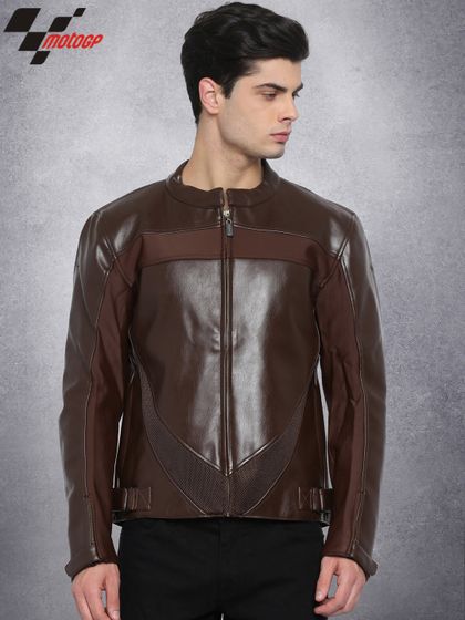 Buy Rdstr Coffee Brown Motogp Biker Jacket Jackets For Men Myntra