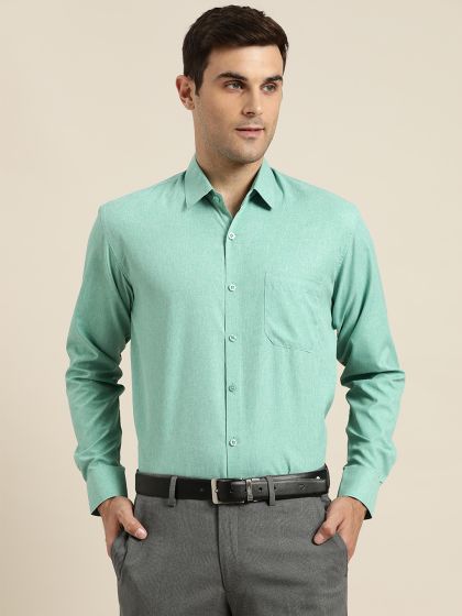 Sea green formal discount shirt