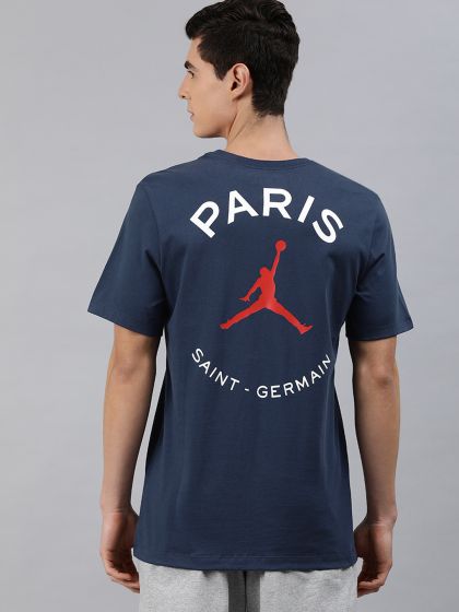 Buy Nike Men Navy Printed Paris Saint Germain Squad Dri Fit T Shirt Tshirts For Men 6814214 Myntra
