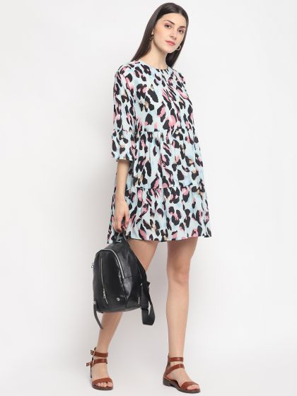Forever 21 leopard top t shirt dress