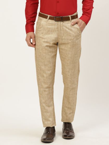 Buy Monte Carlo Men Khaki Corduroy Regular Fit Solid Trousers  Trousers  for Men 6146608  Myntra
