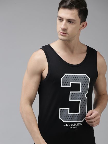 Us polo assn men's printed cotton vest hotsell