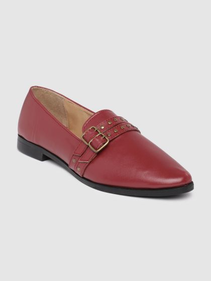 Buy FOREVER 21 Maroon Loafers - Shoes for Women |