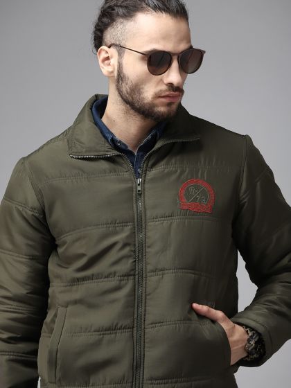 Buy DEEZENO Men Navy Blue Solid Quilted Jacket Jackets for Men