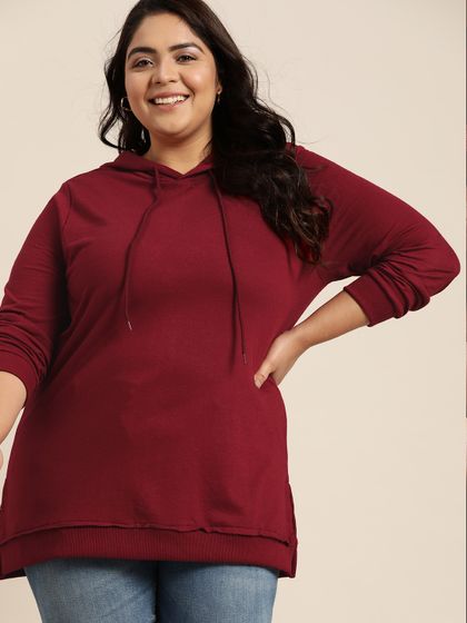 womens plus size red sweatshirt