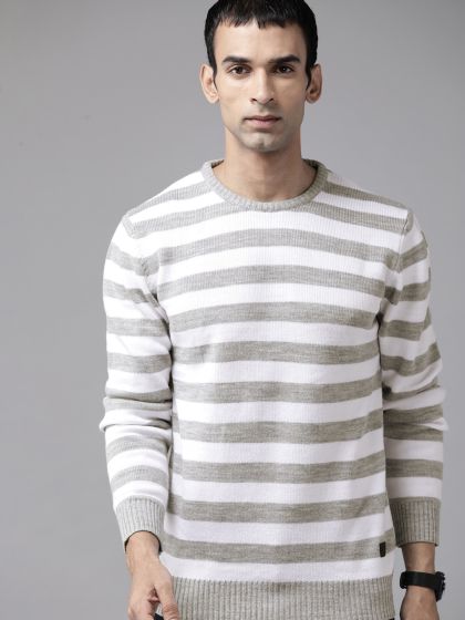 Buy Melange Grey Sweaters & Cardigans for Men by INDIAN TERRAIN Online