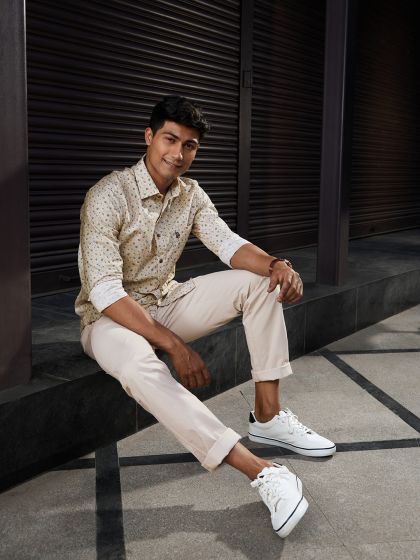 Louis philippe top milano fit trousers