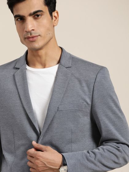Solid single breasted party men's blazer sale