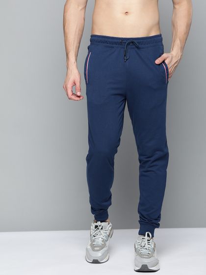 blue joggers men