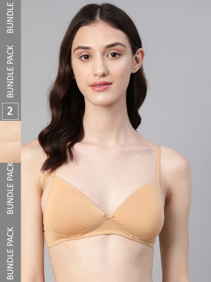 Buy Marks & Spencer Beige Floral Bra Lightly Padded - Bra for