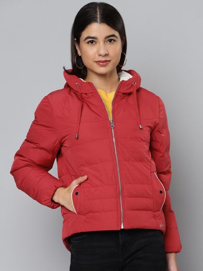 Solid Padded Jacket - Jackets for Women 