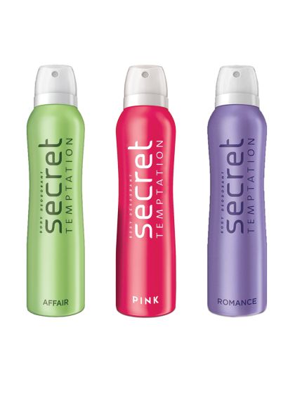 Buy Secret Temptation Set Of 3 Romance Play And Pink Deodorant 150