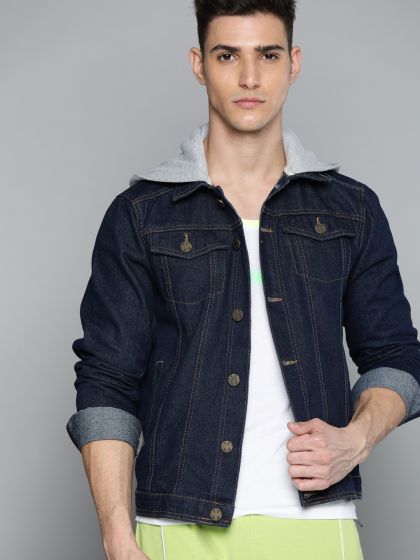 Buy Ecko Unltd Men Blue Washed Denim Jacket Jackets for Men