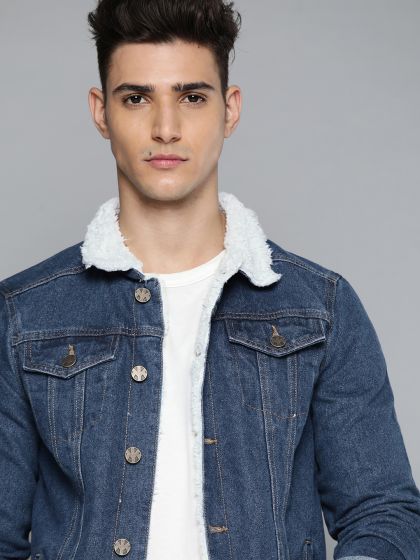 Ecko unltd men sale blue solid denim jacket