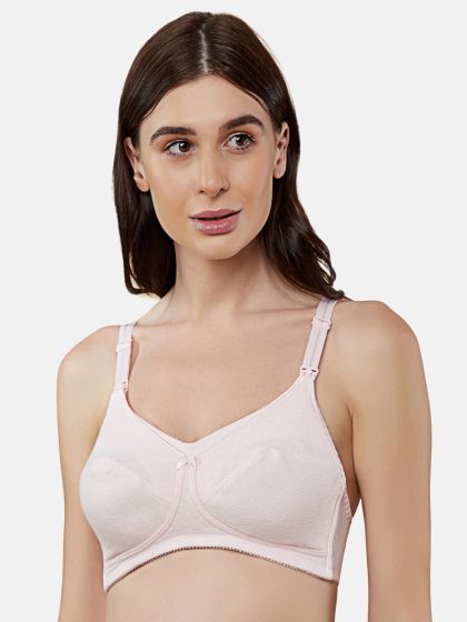 Buy Zivame Pink Solid Non Wired Non Padded Maternity Bra ZI010080MHCORNG -  Bra for Women 9320553