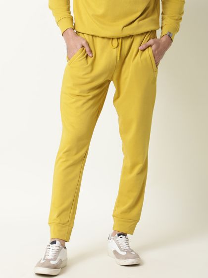 Puma mustard joggers clearance