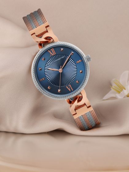 Buy Jacqueline ES4351SET Rose Gold White Analogue Watch Watches