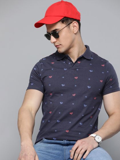 Superman t sales shirt with collar