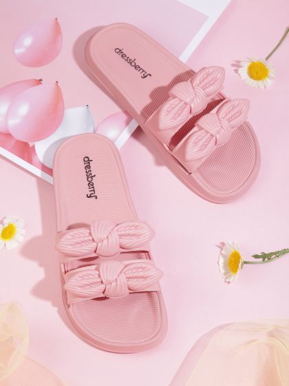 Pink fur on sale slides puma