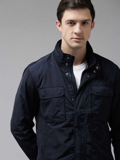 Buy Wills Lifestyle Black Navy Reversible Bomber Jacket