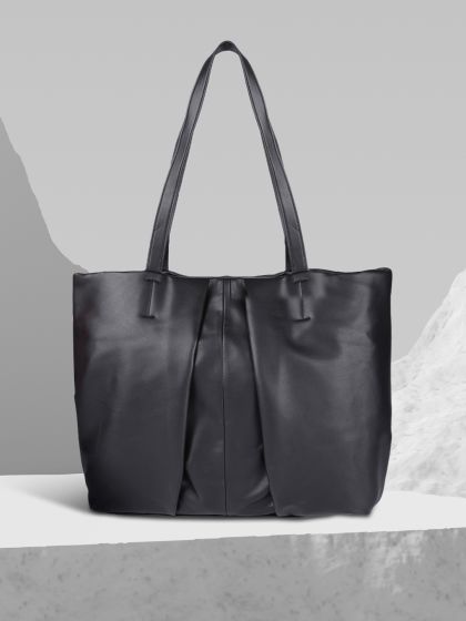 Mango black best sale solid handheld bag