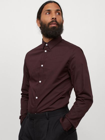 H&m outlet maroon shirt