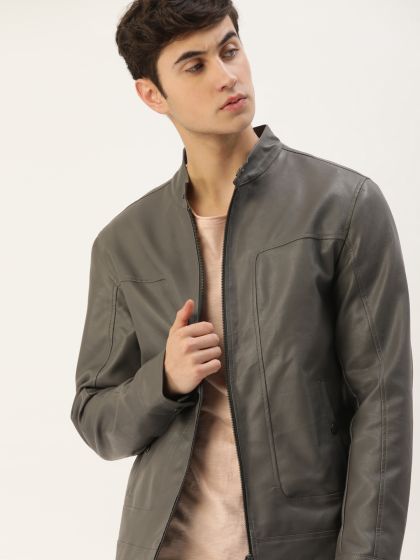 Celio white leather top jacket