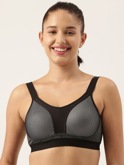 Buy Amante Green Solid Non Wired Lightly Padded Sports Bra