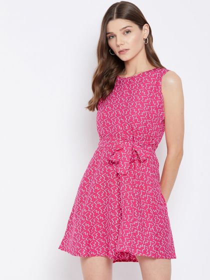 Buy MIAMINX Women Black Fit And Flare Dress Dresses for Women