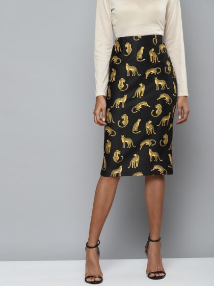 Cheetah midi skirt forever 21 top