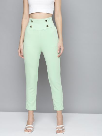 Sassafras Teal Blue Loose Fit Solid Trousers 7242428.htm - Buy Sassafras  Teal Blue Loose Fit Solid Trousers 7242428.htm online in India