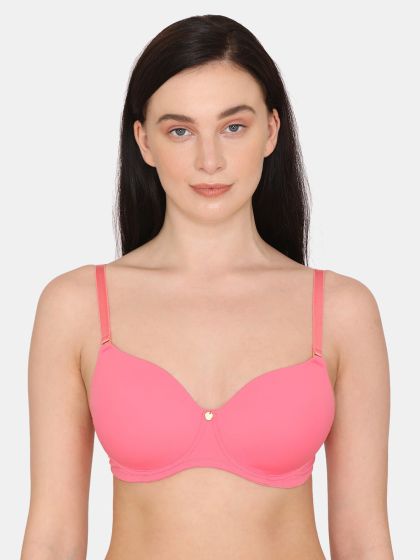 Zivame Padded Non Wired Low Coverage Stick On Bra-Black