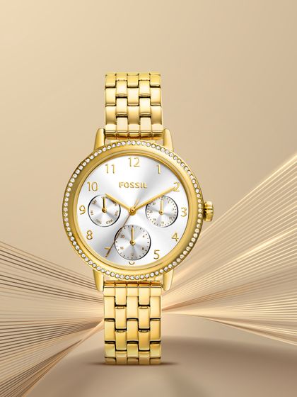 Fossil Women Peach Coloured Dial Watch 