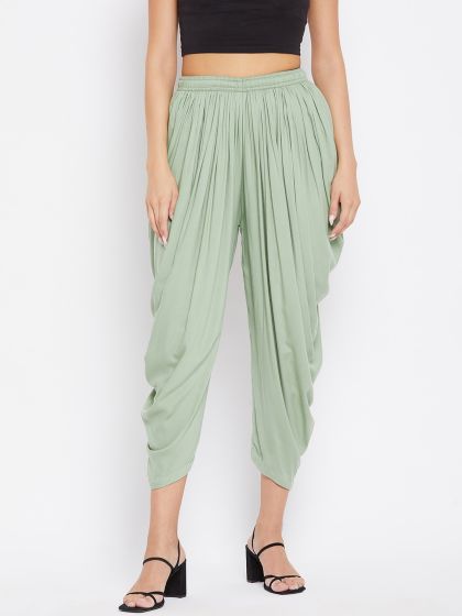 Buy Bitterlime Purple Solid Dhoti Pants