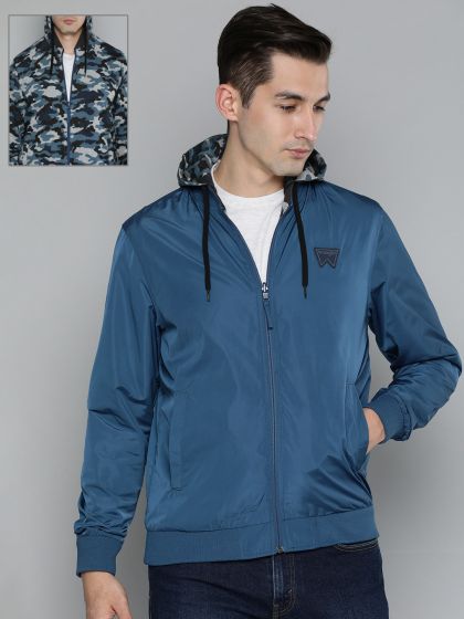 Buy Parx Men Red Solid Detachable Hood Reversible Padded Jacket