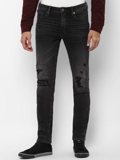Buy American Eagle Outfitters Black Distressed Skinny Fit Jeans