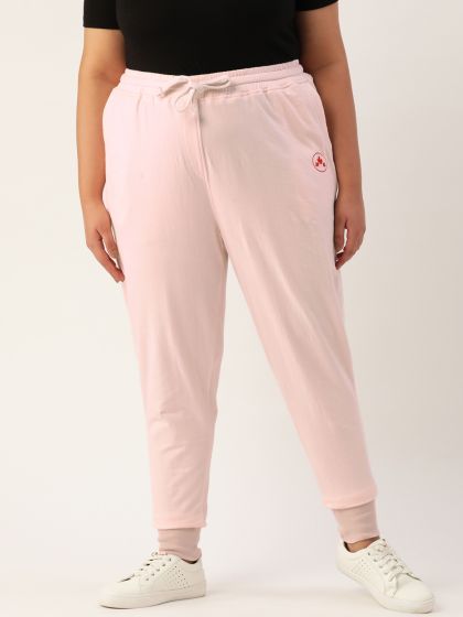 Plus size cheap pink joggers