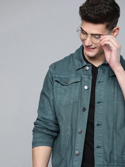 Buy Allen Solly Men Black Solid Biker Jacket Jackets for Men