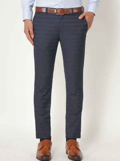 Buy Louis Philippe Grey Milano Fit Formal Trousers - Trousers for Men  1284057